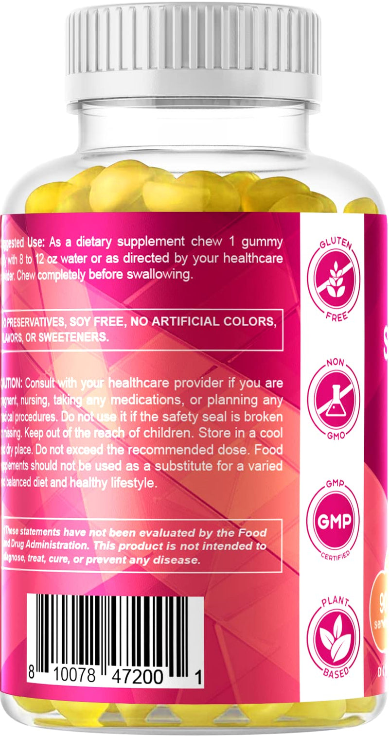 [Australia] - Vitamatic Yeast Free Selenium Gummies 200mcg as Selenomethionine Supplement Essential Trace Mineral with Superior Absorption 90 Pectin Based Gummies Peach 90 Count (Pack of 1) 