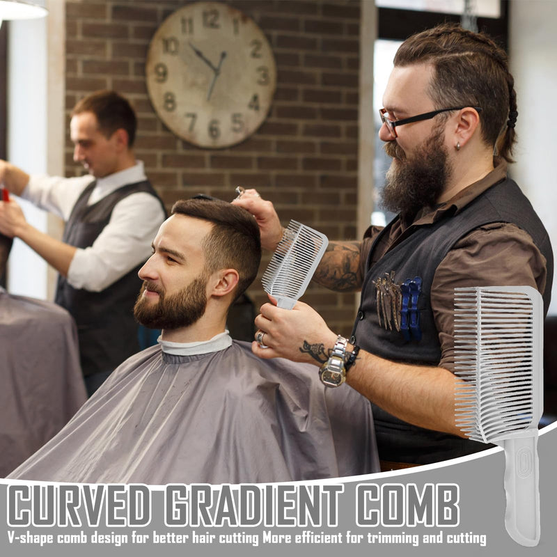 [Australia] - Hair cutting comb transition, pack of 5 hair cutting aid with hairdressing cape, adjustable hair cutting template, fade comb, silicone hair cutting band, hair cutting 