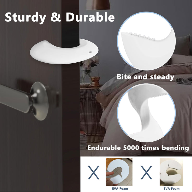 [Australia] - Silicone Door Pinch Guard and Door Slam Stopper, Durable Door Finger Pinch Guard, Prevents Finger Pinch Injuries, Slamming Doors, Door Safety for Kids, 2 Packs White Basic White 2 Packs Basic 
