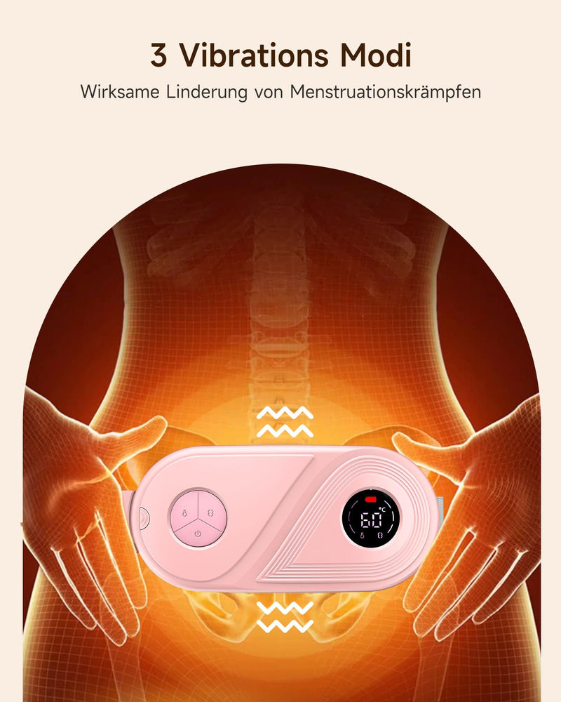 [Australia] - ALLJOY heat belt period, period heat belt, heating belt electric back, period heating pad wireless - 3 heat & 3 vibration modes, electric heating pad for period cramps for women, girls 