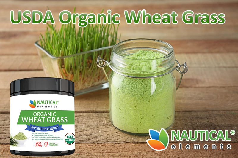 Wheatgrass Powder - USDA Organic Wheat Grass Powder, Grown In The USA, 200g | Wheat Grass Rich In Essential Amino Acids, Chlorophyll, Antioxidants, Fatty Acids, Minerals & Vitamins, Vegan 57 Servings 7 Ounce (Pack of 1)