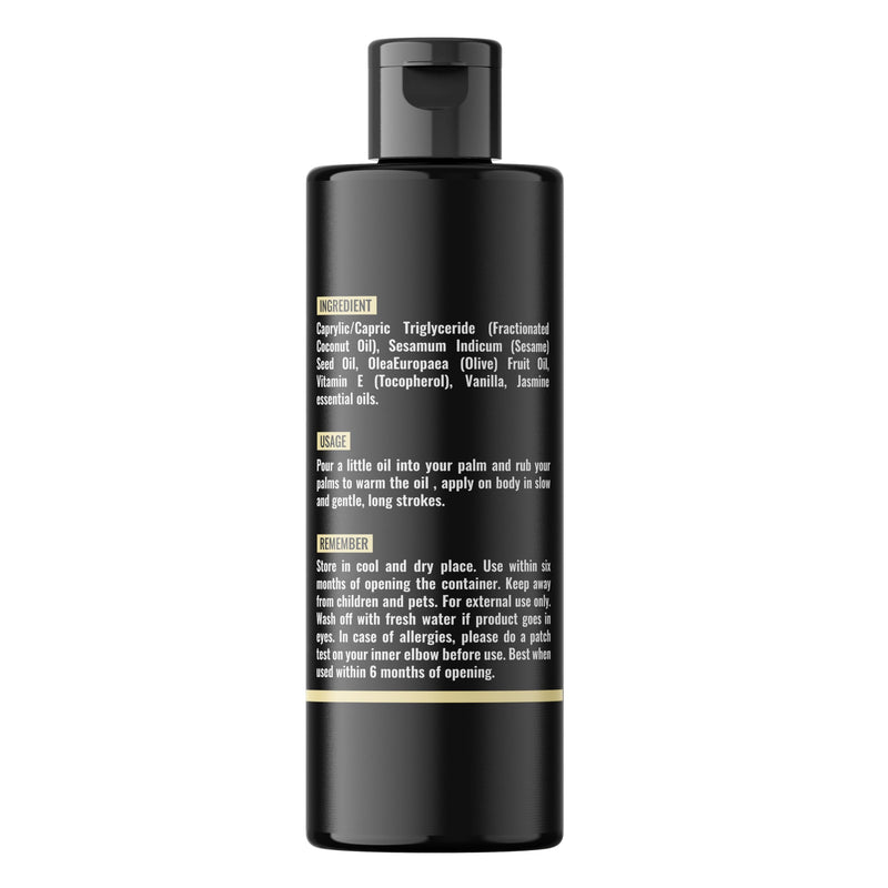 [Australia] - Organic - Vanilla Full Body Massage Oil - No Stain & Non-Sticky | with Fractionated Coconut Oil, Vanilla & Jasmin Oil | for Massage Therapy - 4.05 Fl Oz ADDICTION - VANILLA 4.05 Fl Oz (Pack of 1) 