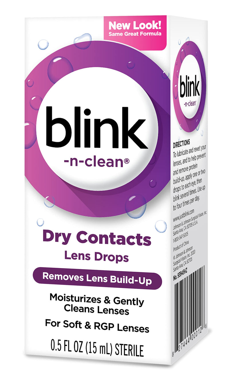 blink-n-clean Lens Drops for Soft & RGP Lenses, 0.5 Fluid Ounces (Value Pack of 6)