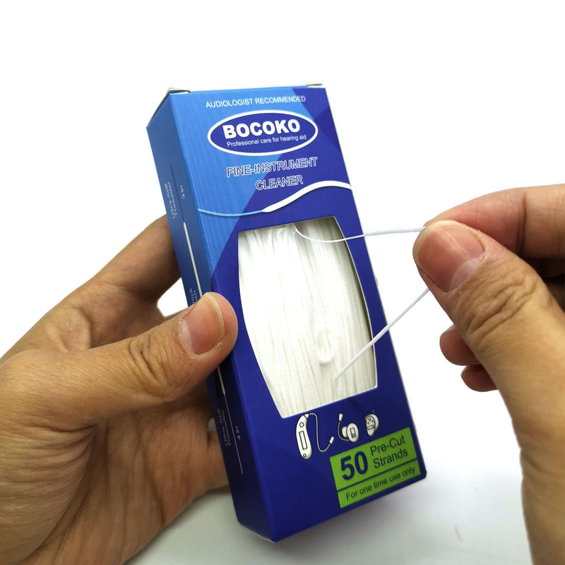 50 Count Hearing Aid Cleaner Ready-to-Use Stands Effective Thread-Fine Instrument Cleaning Kits for Hearing Devices (50) 50