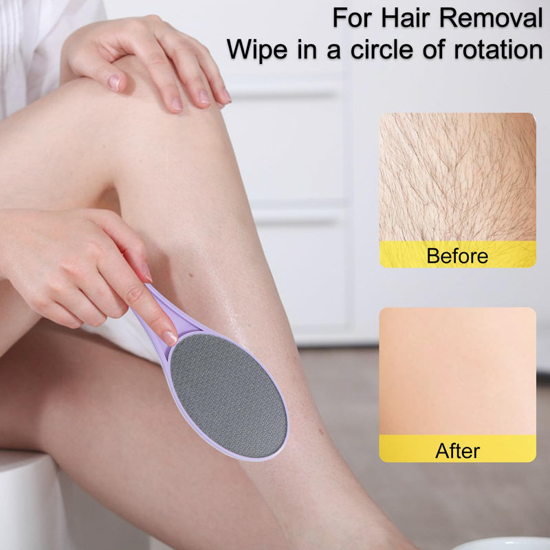 [Australia] - 3 Pack Nano Glass Foot File Callus Remover for Feet, Double Sided Foot Scrubber, Dead Skin Remover, Hygienic Pedicure Tool, Hair Eraser for Softer and Smoother Feet and Hands,Green Blue Purple Green Blue Purple 