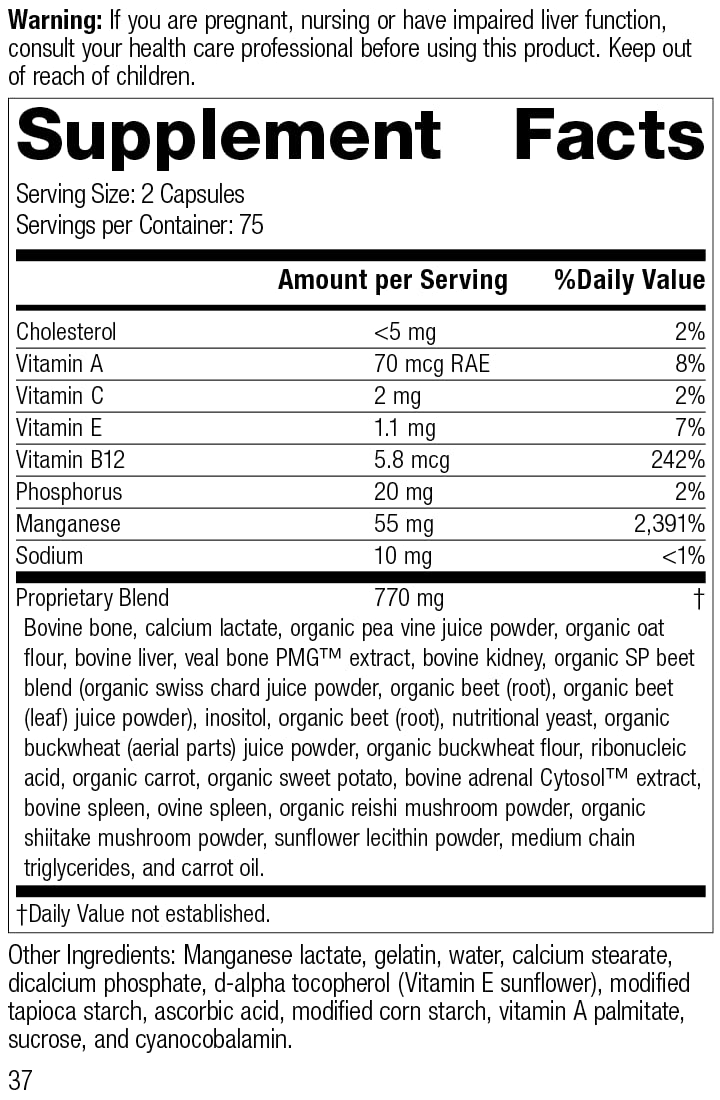 [Australia] - Standard Process Ligaplex I - Whole Food Supplement, Manganese Supplement, Bone Health and Bone Strength, Joint Support with Phosphorus, Shitake, Calcium Lactate, Beet Root and More - 150 Capsules 