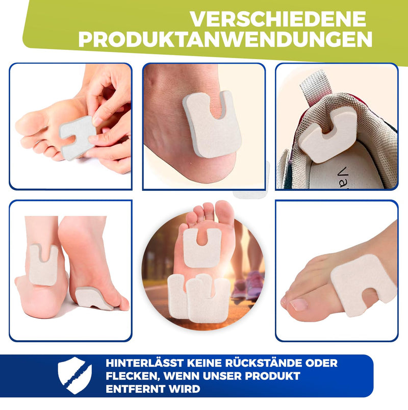 [Australia] - Corn plaster | Pressure sores plaster 48 units | Pressure points plaster feet U-shaped 3 mm. Spessor | corns | pressure plaster | pressure sores plaster | pressure protection rings | Permanently. 48 pcs. White 3mm 