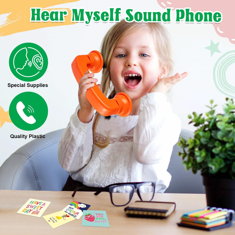 [Australia] - Whisper Reading Phones 6 Pack Upgrade Large Auditory Feedback Hear Myself Sound Phone Speech Therapy Toy Phone Tool for Class Accelerate Reading Fluency Comprehension and Pronunciation 