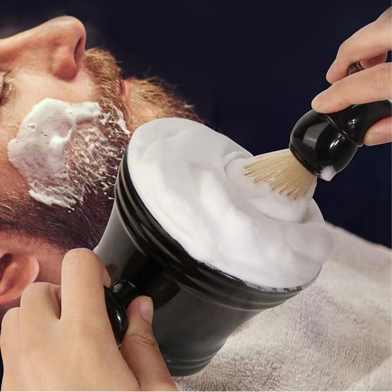 [Australia] - SIEISIEIX Shaving Bowl, Professional Shaving Mug, Men's Plastic Shaving Bowl with Handle, Soap Cup, Shaving Brush Bowl, Soap Dish for Shaving Cream Facial Cleansing Soap Dish 