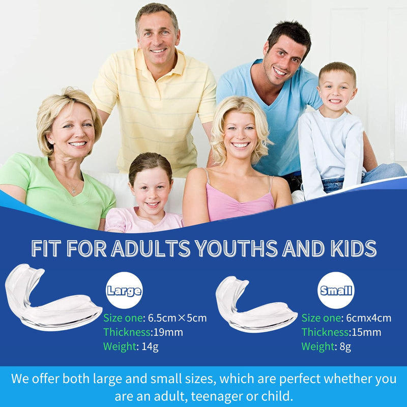 [Australia] - Mouth Guard for Clenching Teeth at Night, Night Guards for Teeth Grinding, Mouth Guard for Grinding Teeth at Night, Reusable Teeth Grinding Mouth Guard, Mouthguards for Grinding of Teeth (4 Piece Set) 