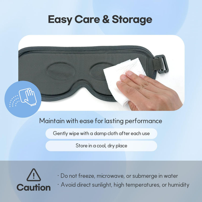 HuBDIC Hubicare Eye Cool Gel Mask for Eye Massager, Cooling Eye Mask with Detachable Strap –Reusable Gel Eye Pad for Puffiness, Dry Eyes, Migraines & Relaxation Cold Compress