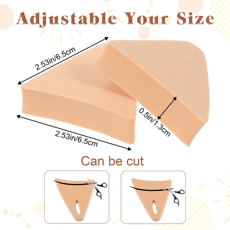 [Australia] - Qianyu Pack of 4 shoe fillers for shoes that are too big, soft shoe size reducer made of foam, tear-off toe inserts, make shoes smaller, reusable unisex toe filler made of foam, color 