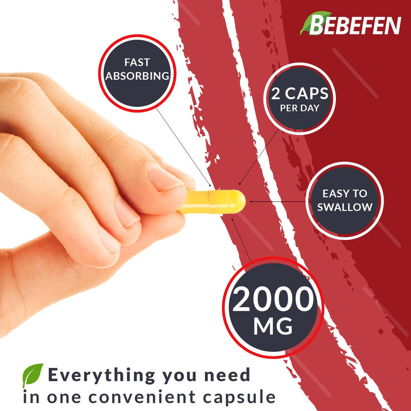 [Australia] - BEBEFEN Goldenseal Root Capsules 2000mg | Traditional Herb Supplement | Concentrated Extract | Vegetarian, Non-GMO 