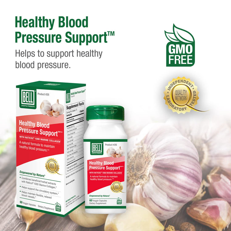 [Australia] - Bell Healthy Blood Pressure Support™ Unique Blend - Natural Blend of Green Coffee Bean Extract, Garlic & Celery Seed Extract Supplements- 60 Capsules, Vegan, Non-GMO 