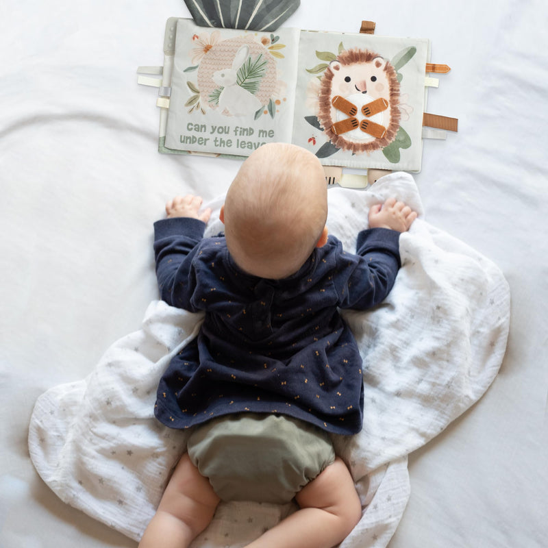 [Australia] - ZICOTO Soft Baby Book with Touch and Feel Pages - Cute Sensory Book for Babies 0-6 Months with Textured Animals, Mirror & Crinkle Paper - The Perfect Toy for Baby Showers Or as a Newborn/Infant Gift 