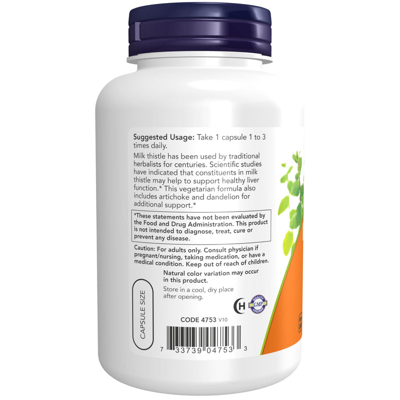 NOW Supplements, Silymarin Milk Thistle Extract 300 mg with Artichoke and Dandelion & Supplements, Vitamin C-1,000 with Rose HIPS, Sustained Release, Antioxidant Protection*