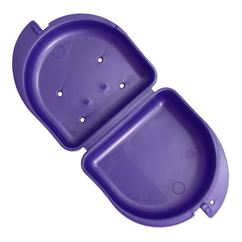 [Australia] - 2 x Mouth Guard Box for Ortho Retainers, Sports Dentures, Dentures and More (Purple and Green) Purple and Green 