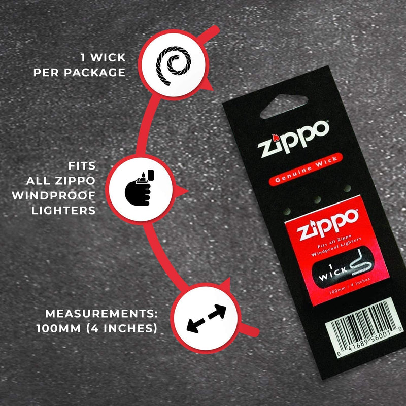 Genuine Zippo Replacement Wicks (6 Pack)