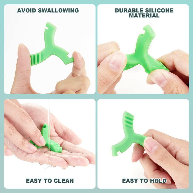 [Australia] - Chewies for Invisalign Aligner, DLENP 4 PCS Y-Shaped Chewies for Aligner Trays Seater Orthodontic Munchies for Invisalign (Unflavored,Strawberry, Mint, Grape) White, green, purple, pink 