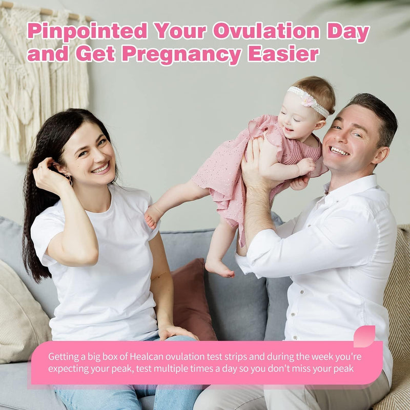 HEAL-CHECK Ovulation Test Strips 50 and Pregnancy Tests 30, Bulk Ovulation Predictor Kit for Women TTC, Over 99% Accuracy, Easy to Use at Home, Individually Wrapped, FSA HSA | 50LH+30HCG+80 Urine Cups