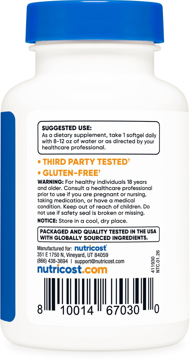Nutricost Zeaxanthin with Lutein 20mg, 120 Softgels - Potent, Non-GMO, Gluten Free (Pack of 2) 120 Count (Pack of 2)