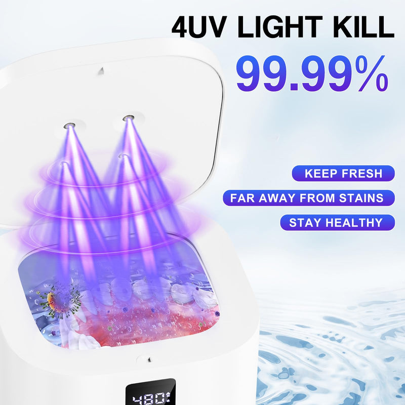 [Australia] - 48kHz Ultrasonic Cleaner with Digital Timer - 3 Settings for Dentures, Retainers, Aligners, Mouth Guards, Jewelry, 375ml Tank, 99% Efficiency 