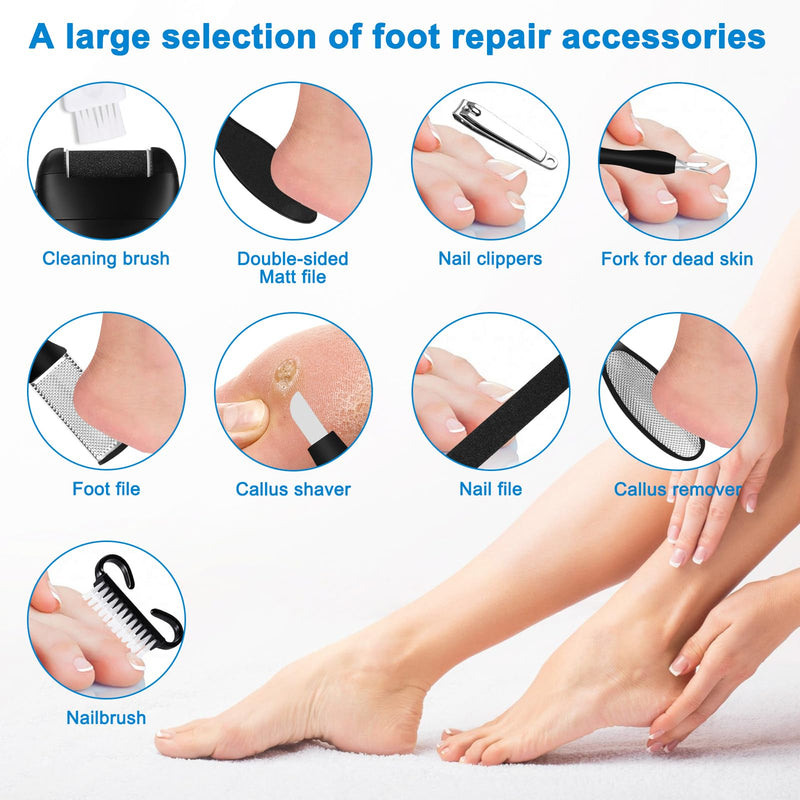 [Australia] - UCAMP electric callus remover with 3 replacement rollers, electric callus remover, waterproof callus rasp, callus removal foot, rechargeable, foot callus remover for foot care 