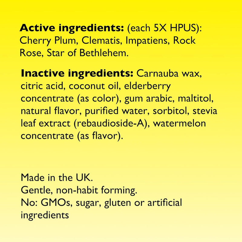[Australia] - RESCUE Bach PASTILLES, Watermelon Flavor, Stress Relief Lozenges, Homeopathic, Flower Essences, 2 Pack 