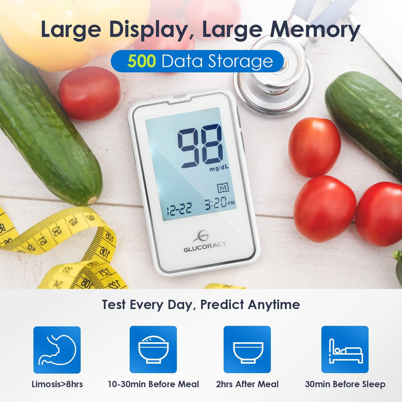 [Australia] - G-425-2 Blood Glucose Monitor Kit, Blood Sugar Test Kit with 1 Lancing Device 100 Test Strips 100 Lancets, 1 Glucometer 