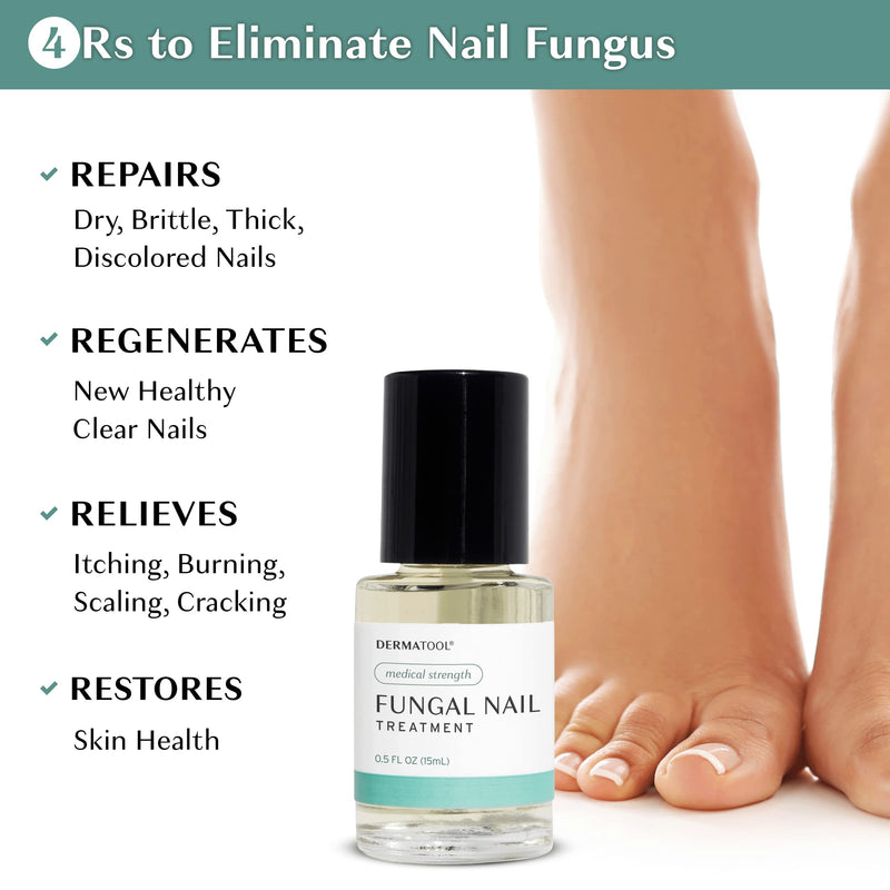 Toenail Fungus Treatment Extra Strength Antifungal Solution and Nail Fungus Treatment for Toenail - Repairs Fungal Damaged, Yellow, Thick, Discolored Nails - Fingernails and Toe Nail Fungus Treatments 0.5 Fl Oz (Pack of 1)