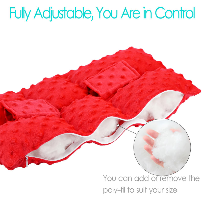 [Australia] - Ostomy Seat Belt Pillow Stoma Seatbelt Protector Ostomy Bag Cover Pillow for Driving Ileostomy Ostomy Support Pillow Urostomy Supplies Car Women Men Minky Dot Red 