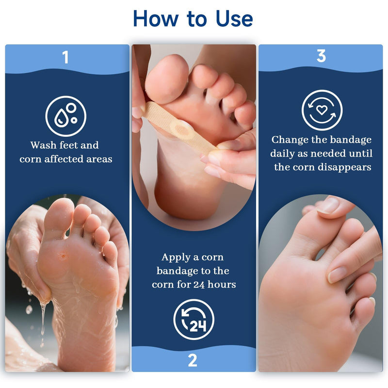 [Australia] - QIYANA Corn Remover Pads for Feet and Toes, 30 Pack Extra Strength 40% Salicylic Acid Medicated Patches, Effective Treatment for Small Callus and Dead Skin 30 Count (Pack of 1) 