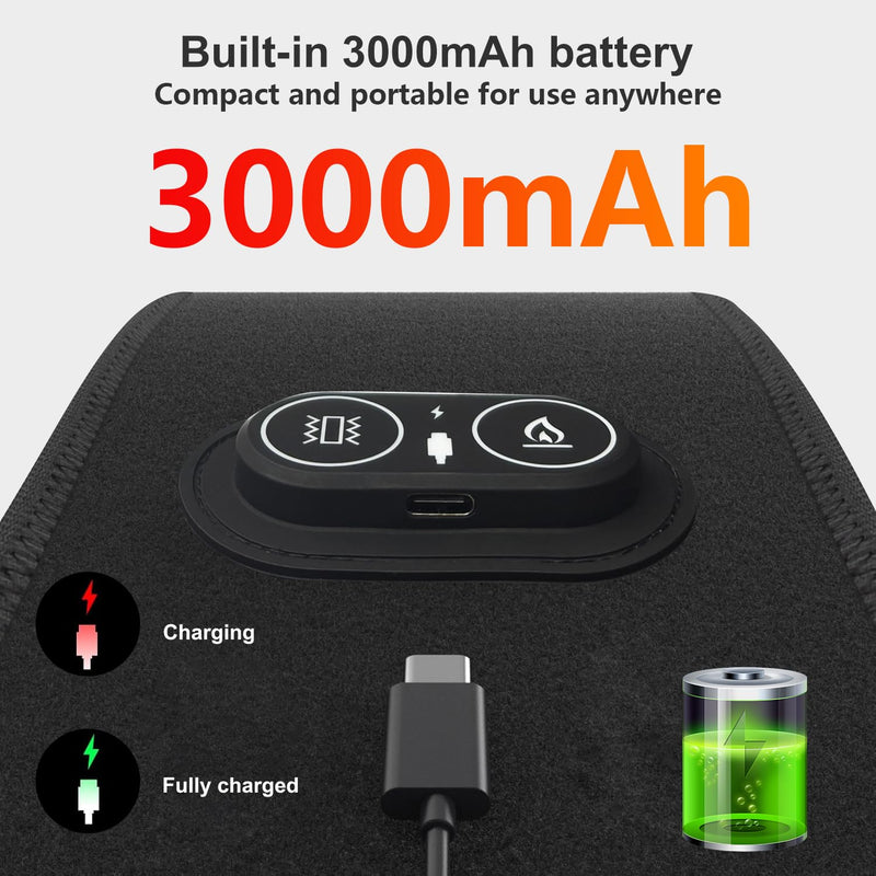 Cordless Wrist Heating Pad Wrap, Heated Carpal Tunnel Wrist Brace with Vibration, 3 Heats and Vibrations Modes, Heated Wrist and Hand Massager Pain Relief