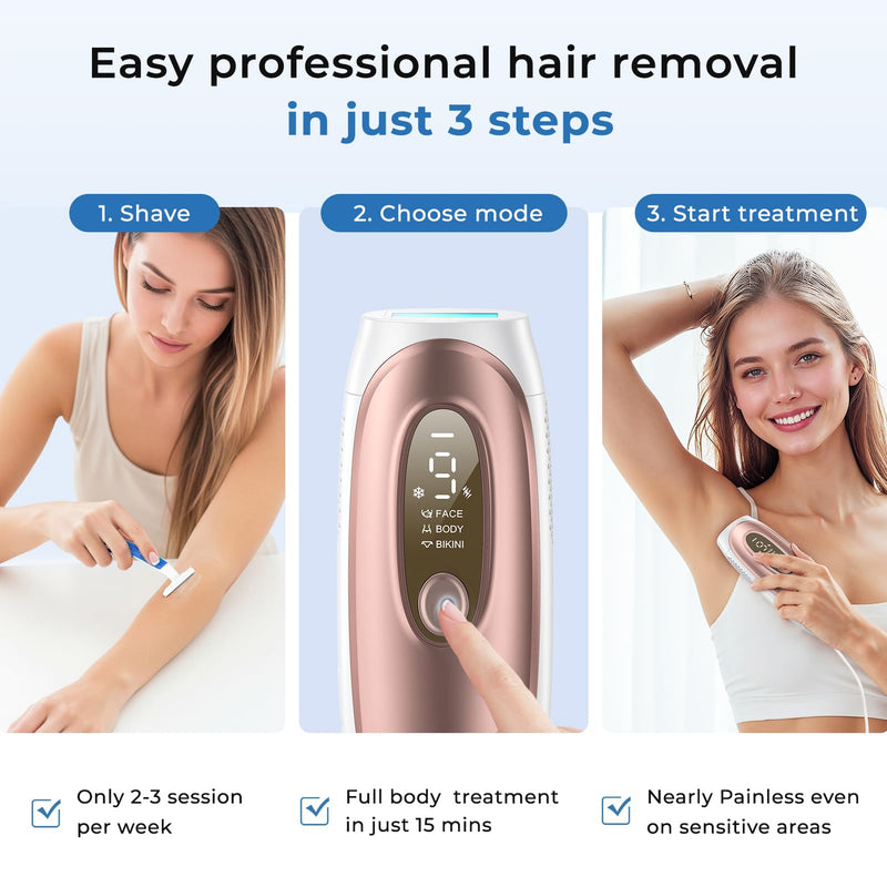 [Australia] - Aopvui IPL Laser Hair Removal, Laser Hair Removal for Women and Men with 5 C° Sapphire Ice-Cooling Function, Permanent at Home Laser Hair Removal, Painless Hair Removal Device with Unlimited Flashes 