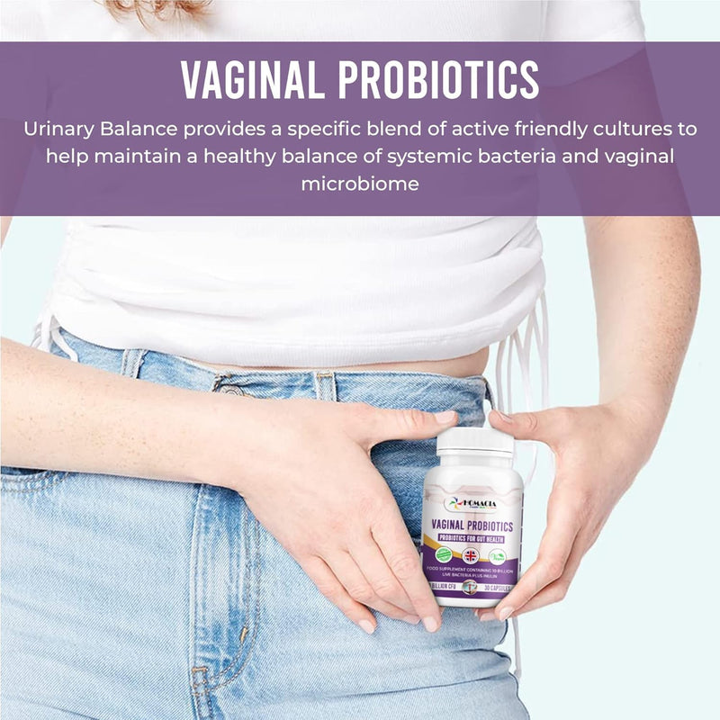 Vaginal Probiotics for Women - 20 Billion Bio-Balance & Vaginal Gut Bacteria Support - Cystitis Treatment for Women - UTI Treatment for Women - Vitaflora for Women - UK Made 30 Count