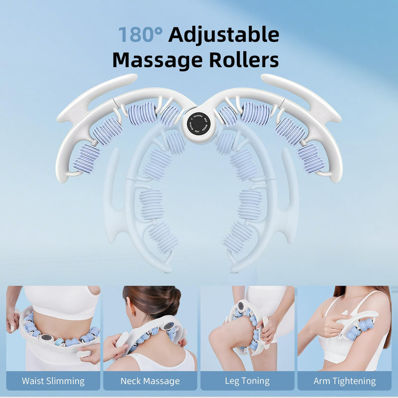 [Australia] - Cellulite Massage Roller for Legs, Anti Cellulite Massage Tool with Detachable, Fats Remover for Legs, Thighs, Butt, Fascia Massage Tool for Lymphatic Drainage & Deep Tissue Pain Relief (Blue) Blue 