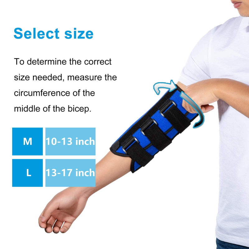 Elbow Brace, Night Splint Support for Cubital Tunnel Syndromean, Ulnar Nerve, Stabilizer Brace for Fix Elbow, Prevent Excessive Bending at night, Fits Left and Right Arms,Women, Men (M)