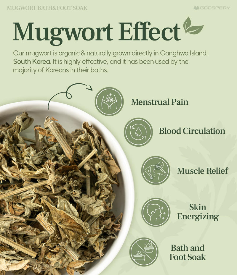 [Australia] - Monage Korean Organic Mugwort Bath and Foot Soak (10 Pack) Natural Home Spa Therapy with Traditional Korean Healing Properties and Relaxation Benefits, Skin Soothing, Muscle Relief, Korean Skin Care 