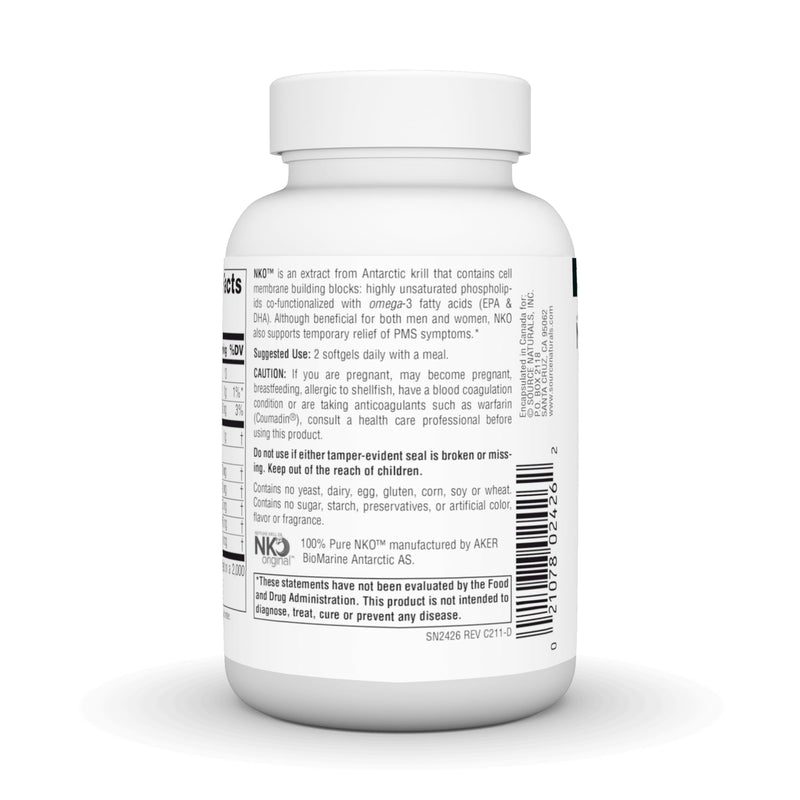 [Australia] - Source Naturals NKO Neptune Krill Oi, Supports Heart Health and Cell Membrane Integrity*, 500mg - 120 Softgels 120 Count (Pack of 1) 
