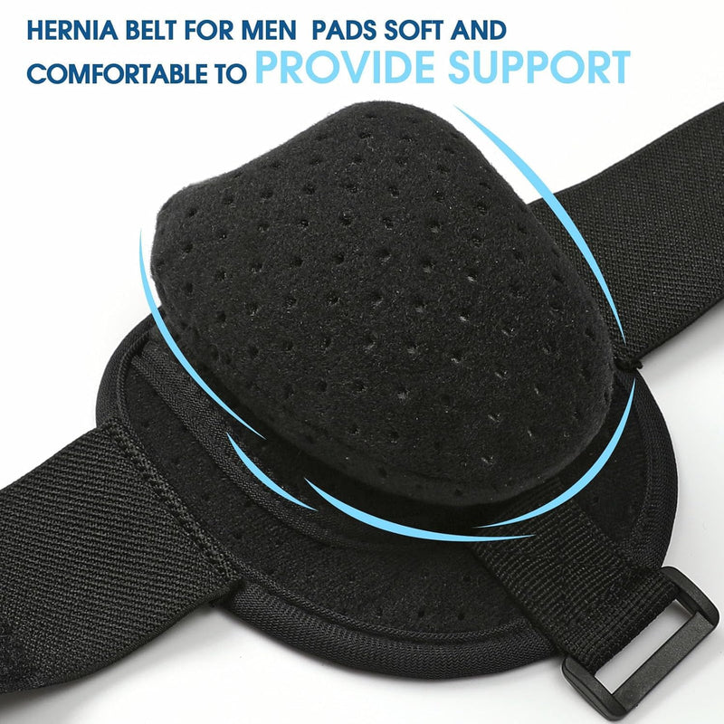 COSTICA Hernia Belts for Men, Inguinal Hernia Support Belt for Men and Women, Adjustable Groin Belt Fits Left or Right Side, Support Truss for Inguinal, 1 Removable Compression Pad, 1 PCS, L/XL Large/X-Large (Pack of 1) Black