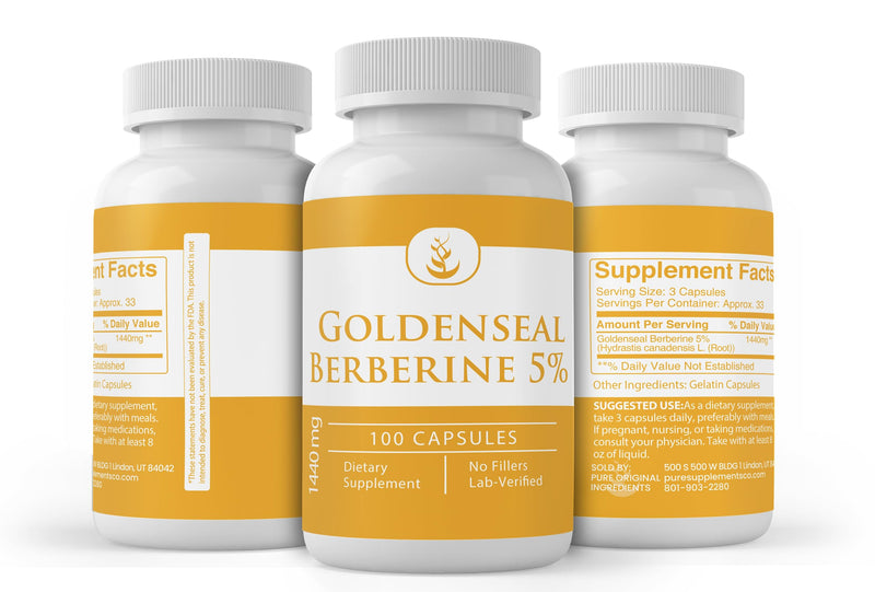 [Australia] - Pure Original Ingredients Goldenseal Berberine, Always Pure, No Additives Or Fillers, Lab Verified (100 Count) 