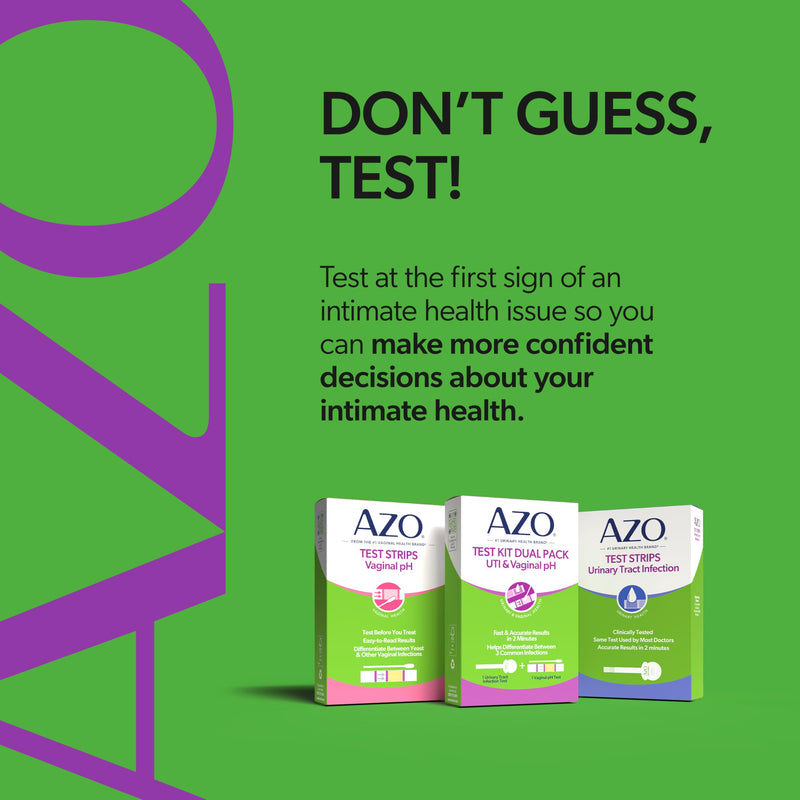 AZO Urinary Tract Infection (UTI) Test Strip + Vaginal pH Test Kit, Fast & Accurate Results, from The #1 Most Trusted Brand, FSA/HSA Eligible Pack of 1