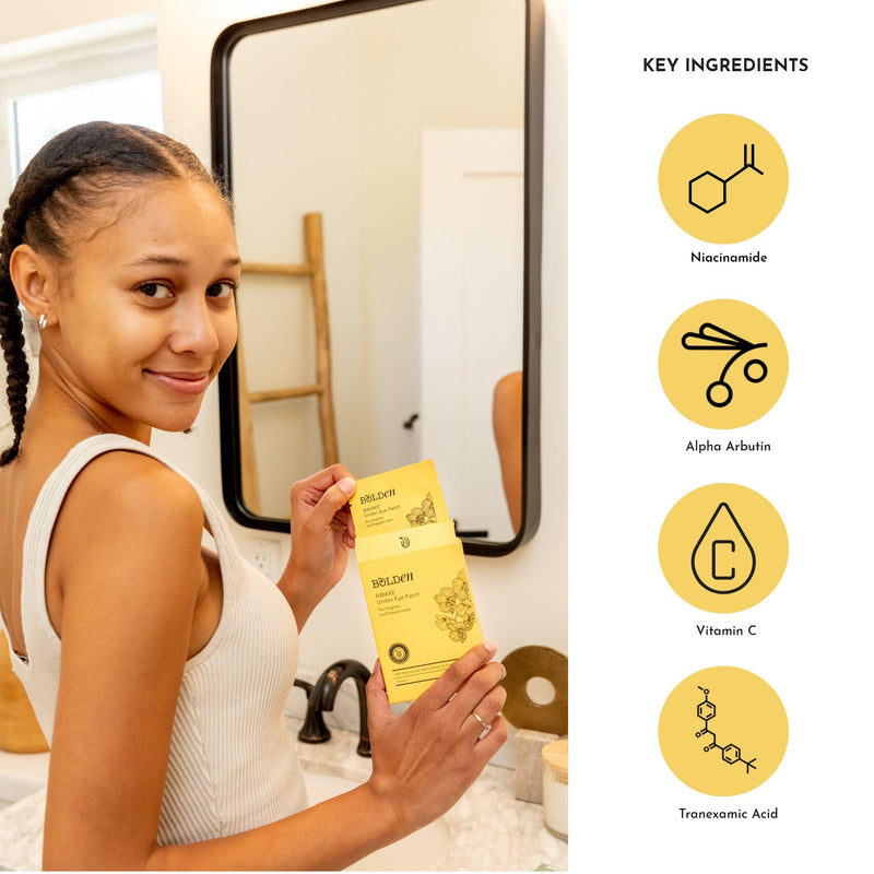 BOLDEN Awake Under Eye Patch | Eye Mask For Dark Circles, Puffiness & Discoloration | Brightening Eye Pads With Niacinamide, Alpha Arbutin, Tranexamic Acid & Vitamin C | 10 Pairs 2 Count (Pack of 10)