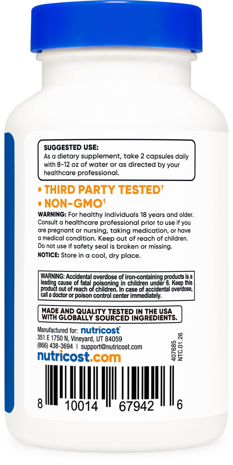 Nutricost Multivitamin with Probiotics 120 Vegetarian Capsules | Packed With Vitamins & Minerals 120 Count (Pack of 1)