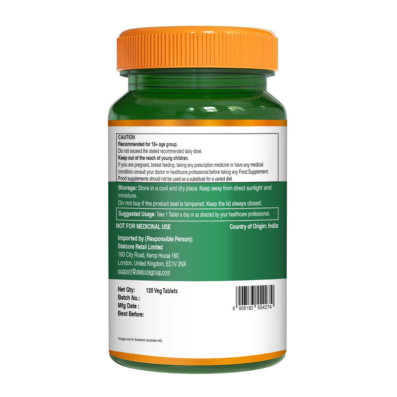 Pure Nutrition Curcumin Turmeric with 95% Curcuminoids | 120 Veg Tabs | Curcumin Supplement with Piperine.