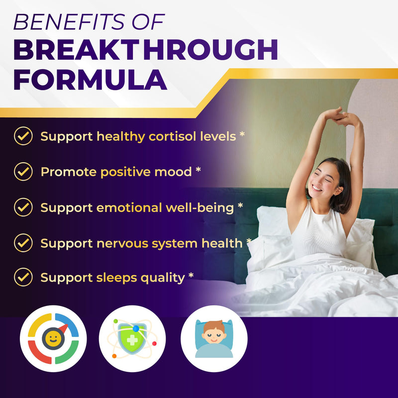 [Australia] - Ashwagandha Rhodiola 14,150mg - x 10 Power with St.John's Wort, L-Theanine - Restore & Relax, Restful Sleep - USA Made & Tested (90 Count (Pack of 1)) 90 count (pack of 1) 