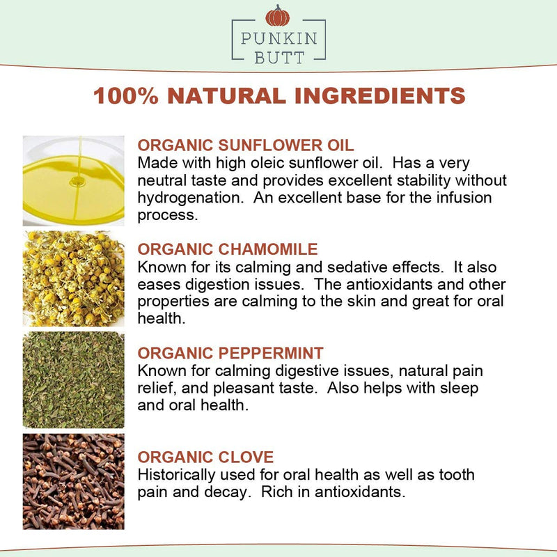 [Australia] - Punkin Butt Teething Oil - 1 oz - 100% Natural Teething Relief for Babies - Proprietary Blend includes Chamomile, Sunflower, Peppermint, and Clove Oil - Baby Teething Relief with No Added Chemicals Original Formula and Flavor 