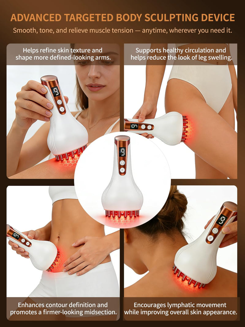 Lymphatic Drainage Massager for Full Body, Body Sculpting Machine & Cellulite Massage Tool for Skin Smoothing, – Relieves Muscle Tension, Reduces Cellulite, and Enhances Skin Firmness