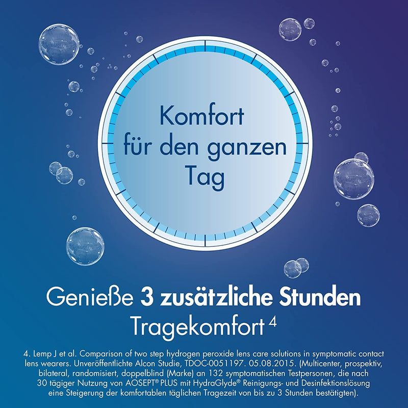 [Australia] - Aosept Plus with Hydraglyde contact lens care product, supply pack, 2 x 360 ml 2x360 ml 