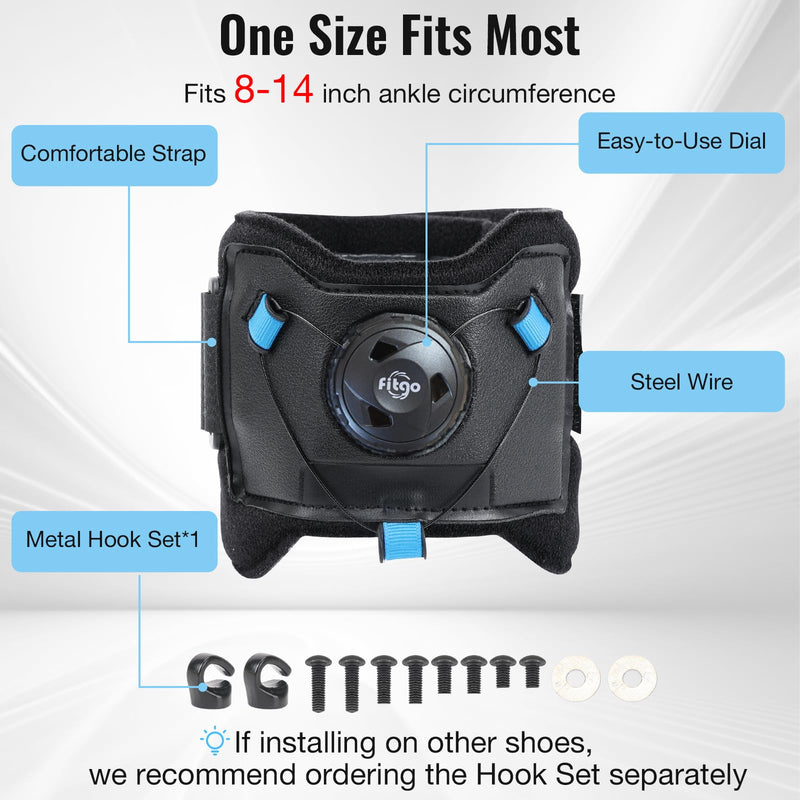 AFO Foot Drop Brace for Walking with Shoes, Upgraded Dial & Thicker Replaceable Wire for Adjustable Dorsiflexion, Ankle Support for Men & Women